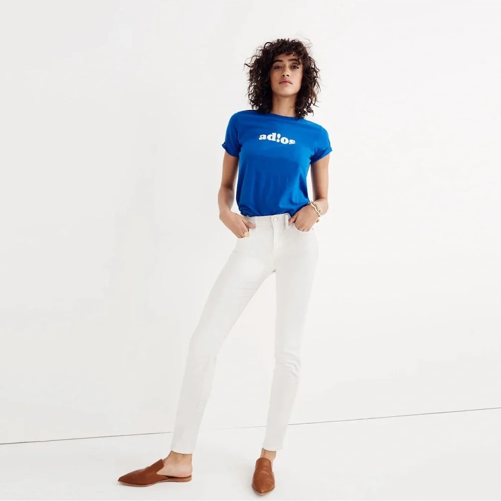 Madewell 9" High-Rise Skinny Jeans in Pure White size 29 - Picture 2 of 8